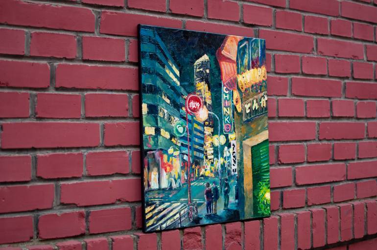 Original Abstract Cities Painting by Kseniia Vakhrusheva