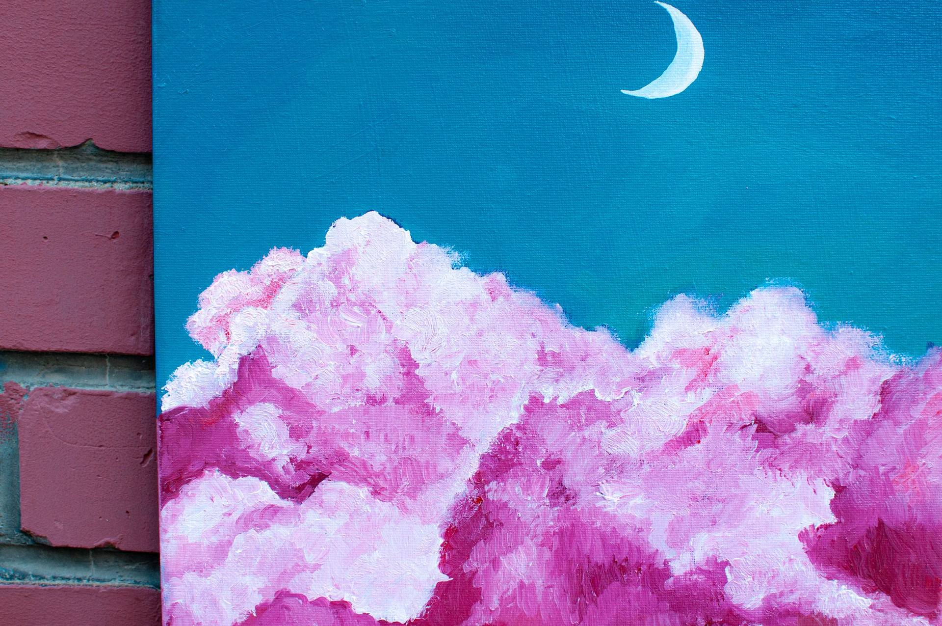 Pink sunset Painting by Nafeesa Kulsum