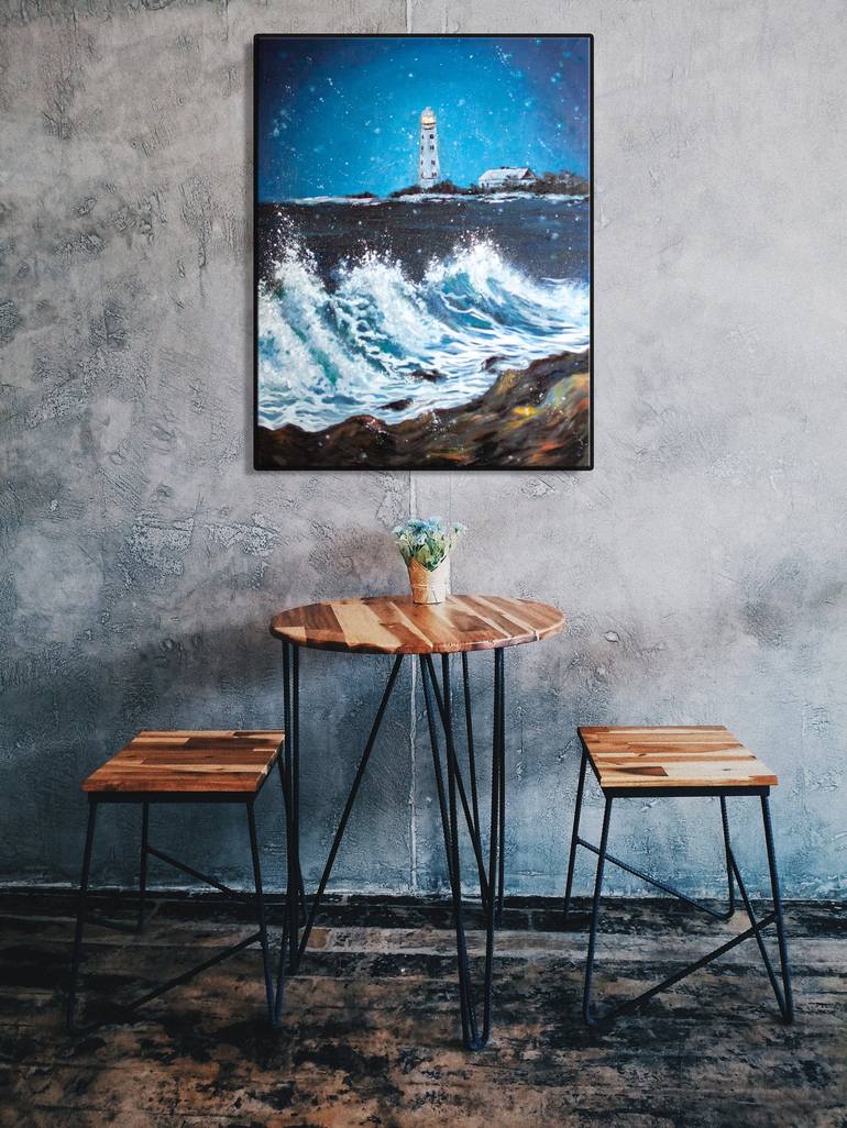 Original Contemporary Seascape Painting by Kseniia Vakhrusheva