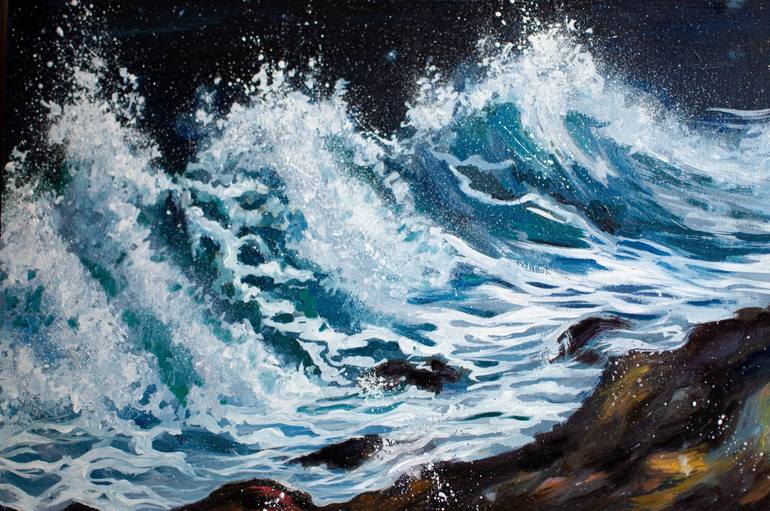 Original Contemporary Seascape Painting by Kseniia Vakhrusheva