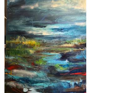Original Abstract Expressionism Landscape Paintings by Yvonne Franke