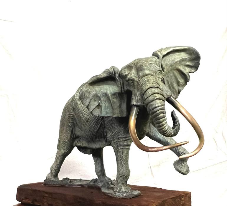 Original Art Deco Animal Sculpture by Michael Canadas