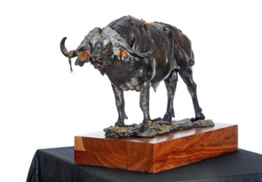 Bronze Buffalo Sculpture thumb