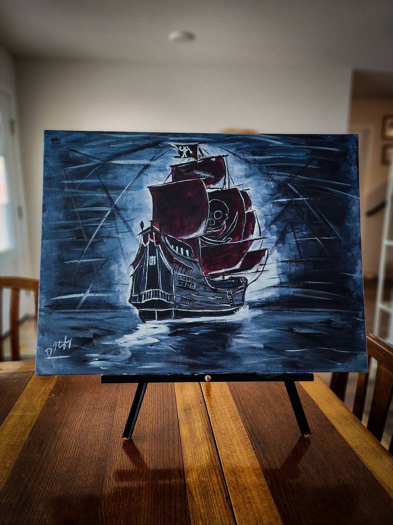 Original Abstract Boat Painting by David Cogley