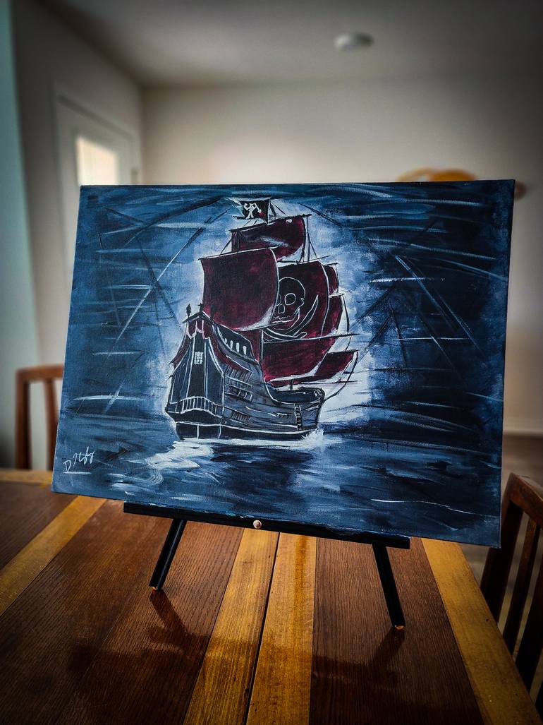Original Abstract Boat Painting by David Cogley
