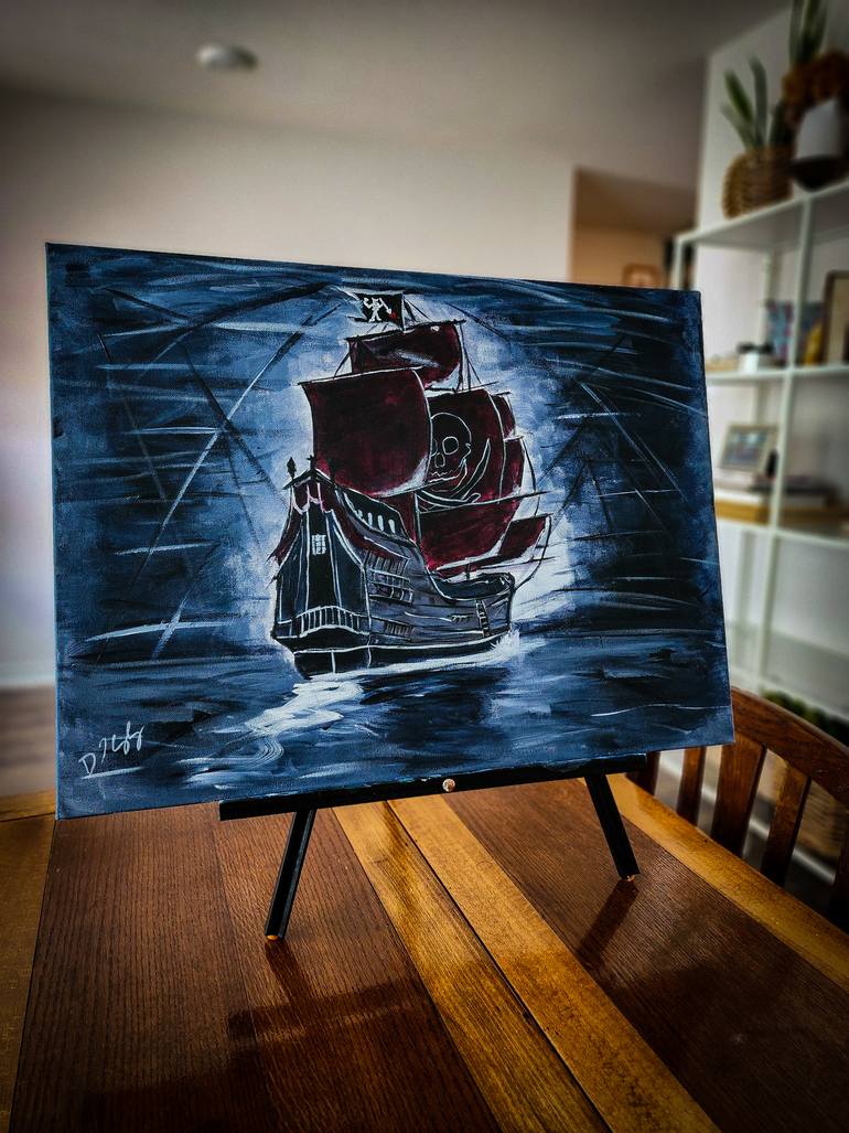 Original Abstract Boat Painting by David Cogley