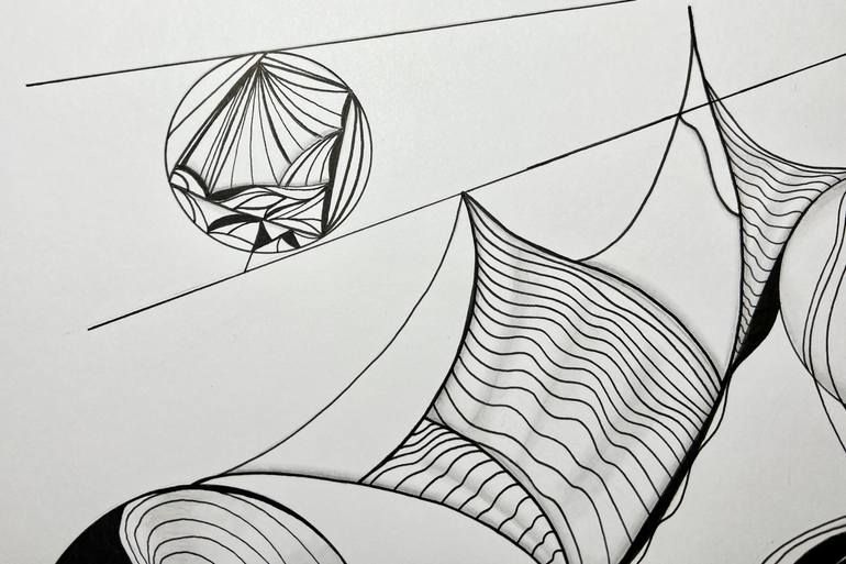 Original Illustration Landscape Drawing by Maureen Donatelli