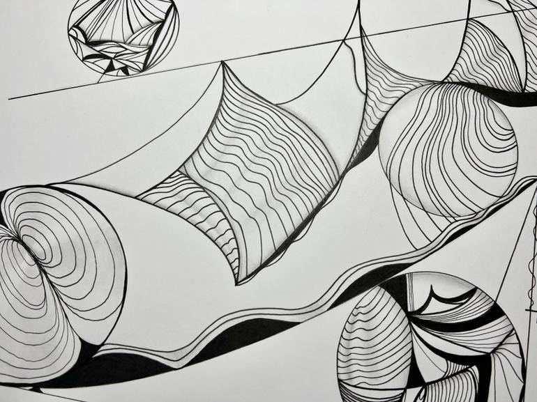 Original Illustration Landscape Drawing by Maureen Donatelli