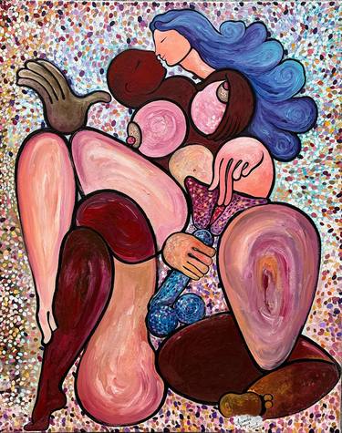 Original Abstract Erotic Paintings by Maria Asanova