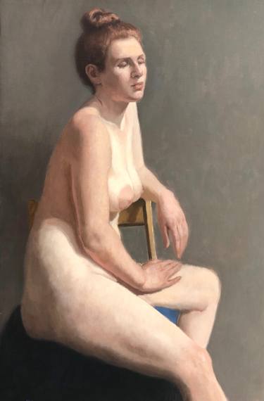 Seated Nude with Hair in a Bun thumb