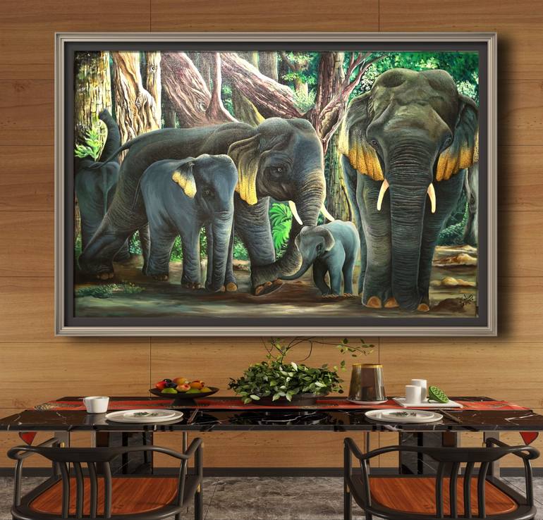 Original Fine Art Animal Painting by Nelum Rajapaksha