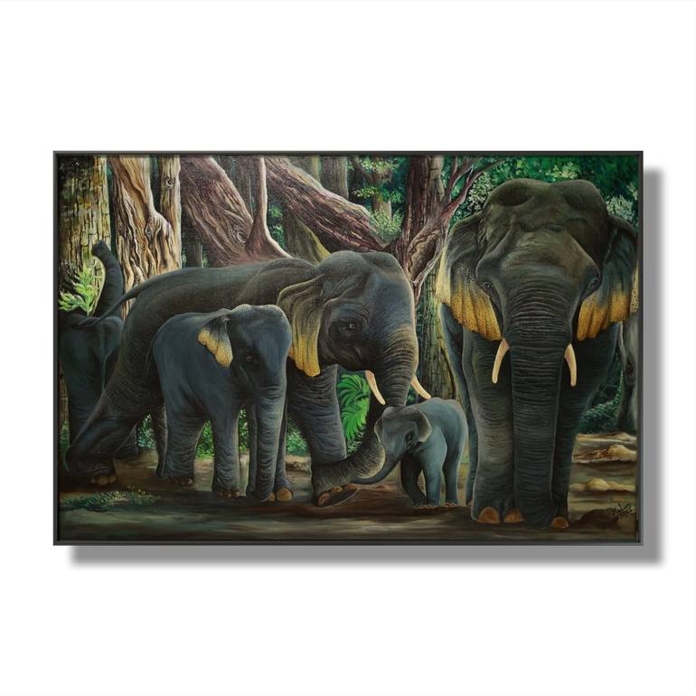 Original Fine Art Animal Painting by Nelum Rajapaksha