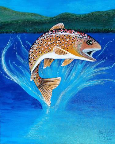 Print of Art Deco Fish Paintings by Meg Wheeler