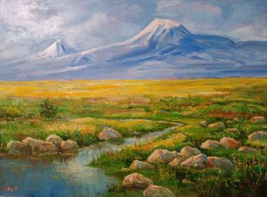 Original Impressionism Landscape Paintings by Kajik Khachatryan