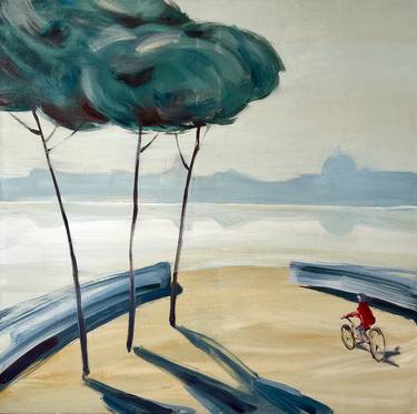 Original Contemporary Bicycle Paintings by Olesia Zyppelt