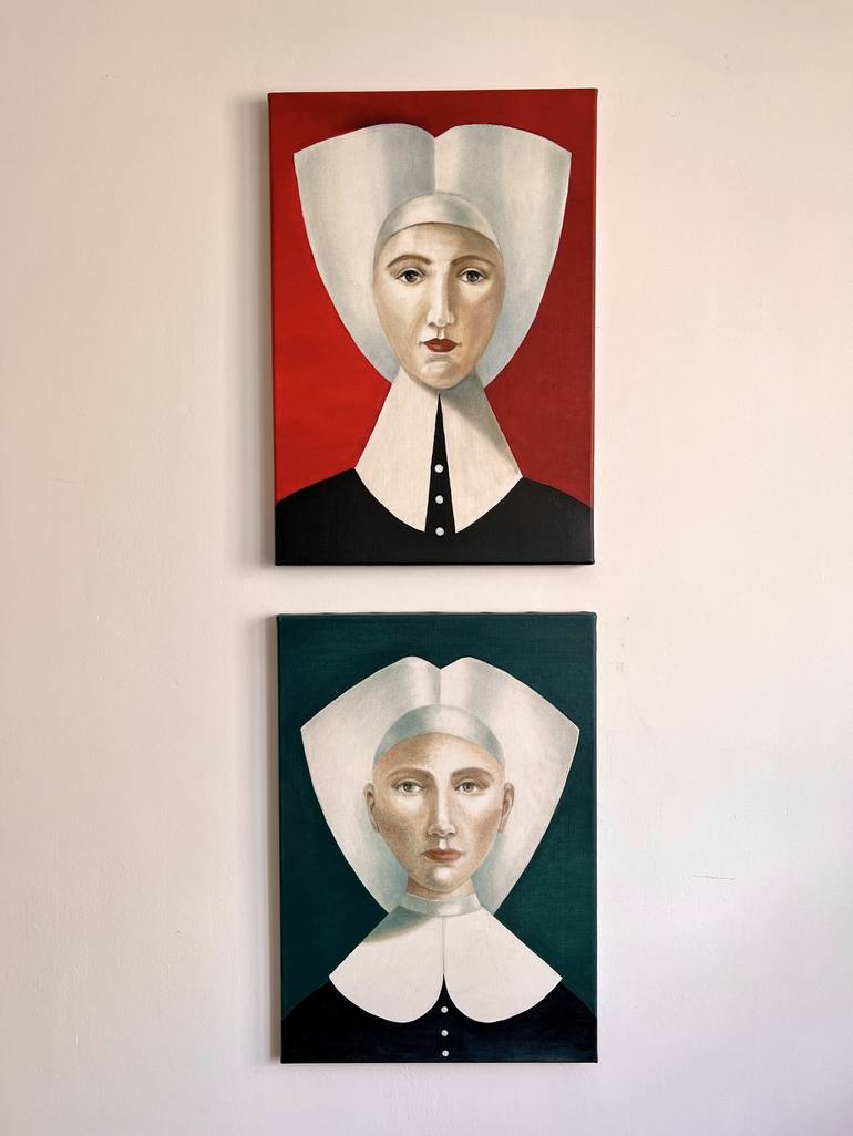 Original Contemporary Portrait Painting by Olesia Zyppelt