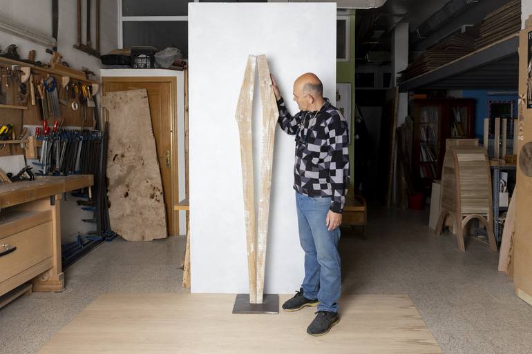 Original Abstract Outer Space Sculpture by Jean Baptiste Van Den Heede 