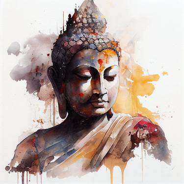 Watercolor Buddha #3 thumb