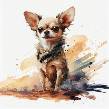 Print of Illustration Dogs Mixed Media by Chromatic Fusion Studio