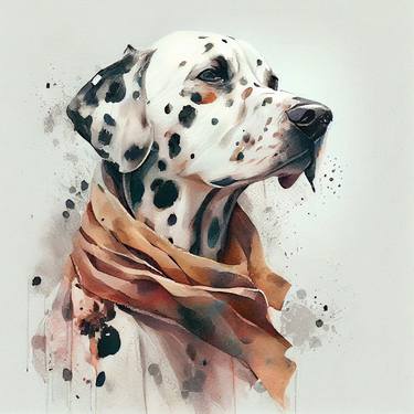 Watercolor Dalmatian Dog thumb