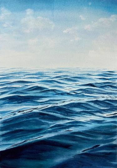 Print of Realism Seascape Paintings by Alisa Vovk