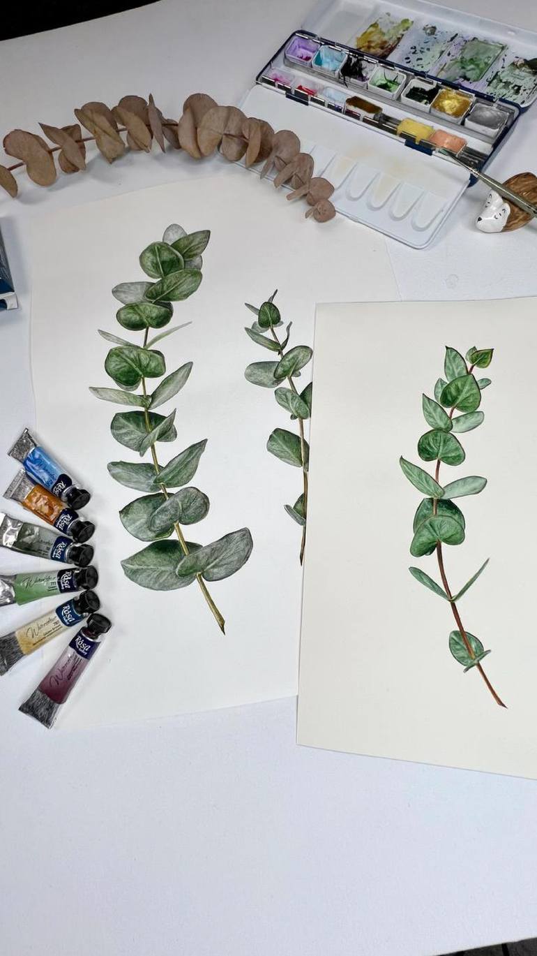 Original Illustration Botanic Painting by Alisa Vovk