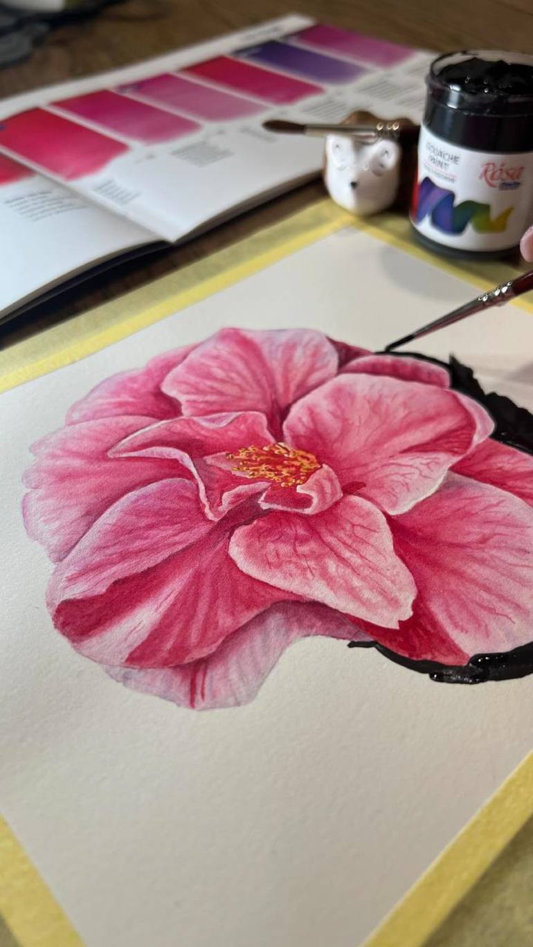 Original Photorealism Floral Painting by Alisa Vovk