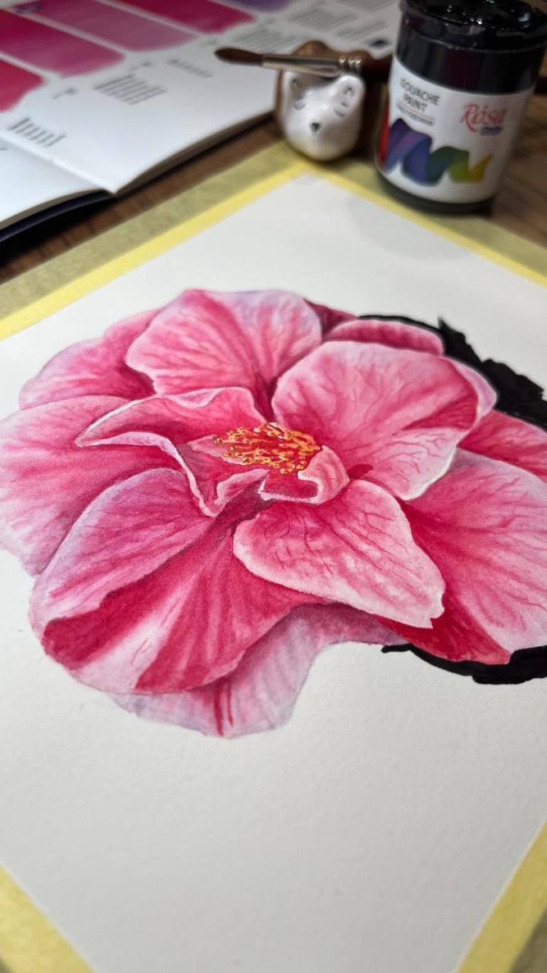 Original Photorealism Floral Painting by Alisa Vovk