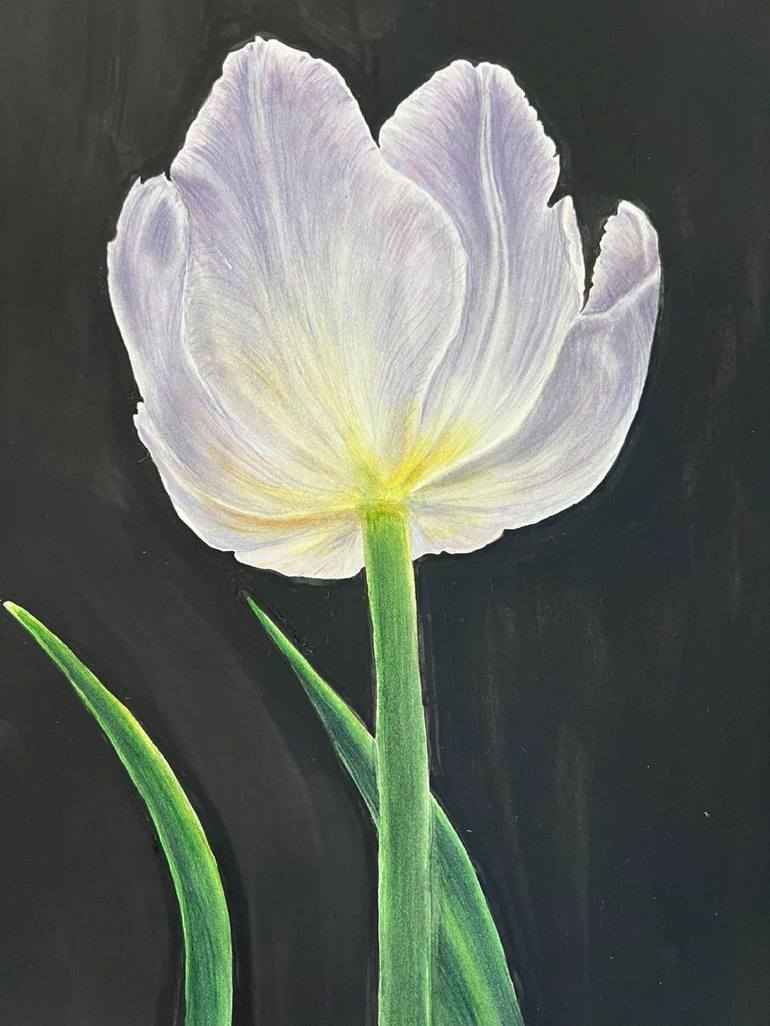 Original Photorealism Floral Paintings by Alisa Vovk