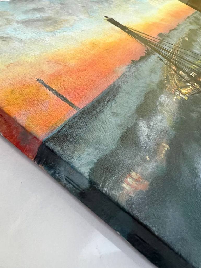 Original Realism Cities Painting by Alisa Vovk