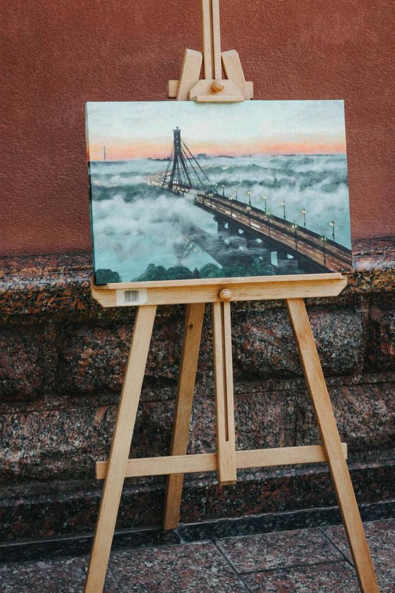 Original Realism Cities Painting by Alisa Vovk