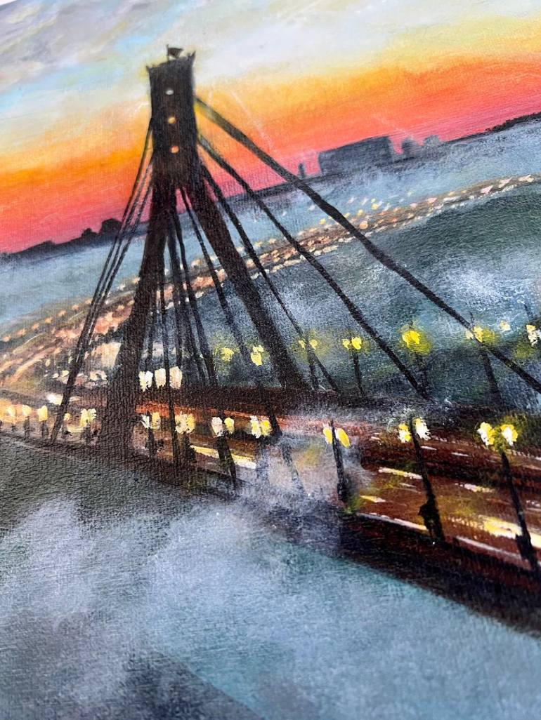 Original Realism Cities Painting by Alisa Vovk