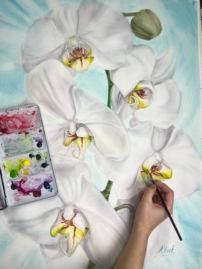 Original Realism Floral Painting by Alisa Vovk