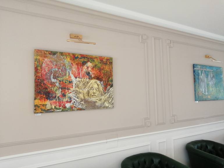Original Abstract Expressionism People Painting by Veronika Weberová