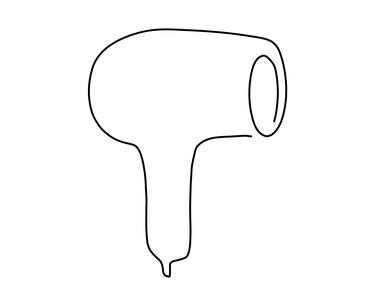 hair dryer one line art thumb