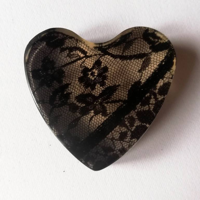 Black Lace Heart 2321 - Print