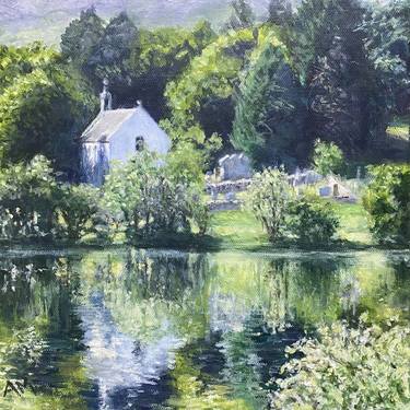 Original Impressionism Landscape Painting by Angela Moffat