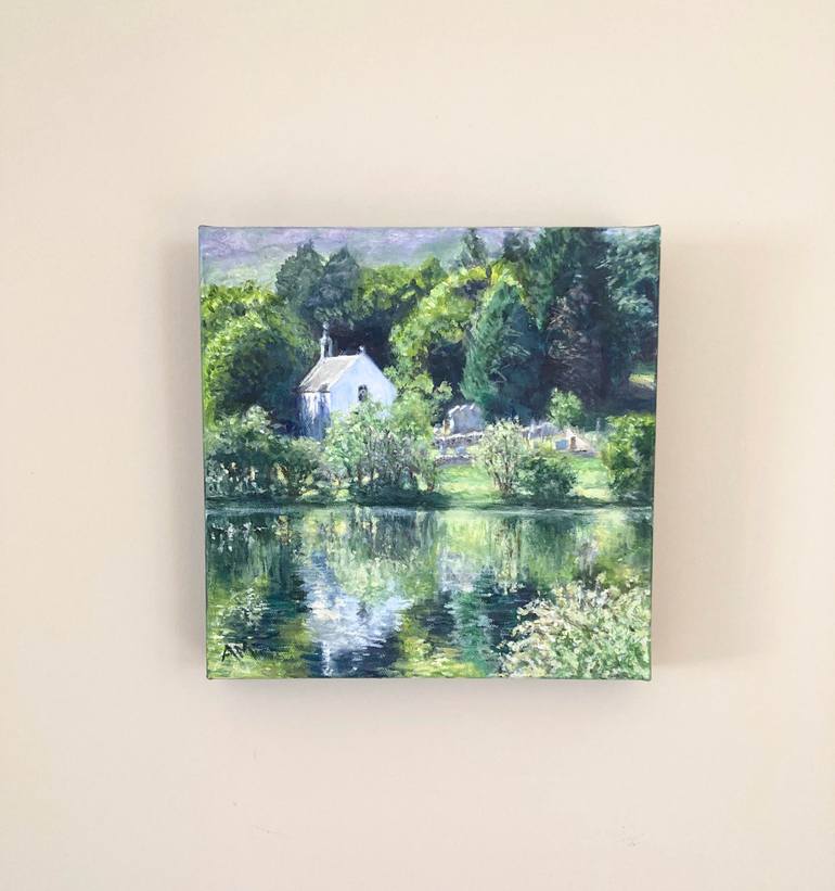 Original Impressionism Landscape Painting by Angela Moffat