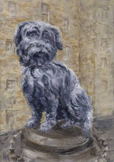 Print of Realism Dogs Paintings by Angela Moffat