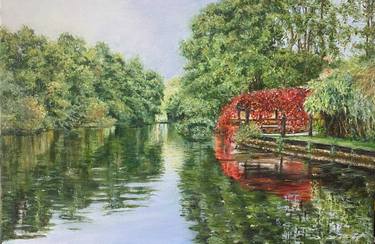 Original Impressionism Landscape Painting by Angela Moffat