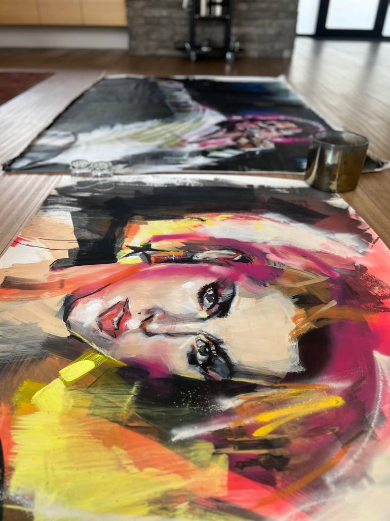 Original Abstract Expressionism Pop Culture/Celebrity Painting by Diana Bittar