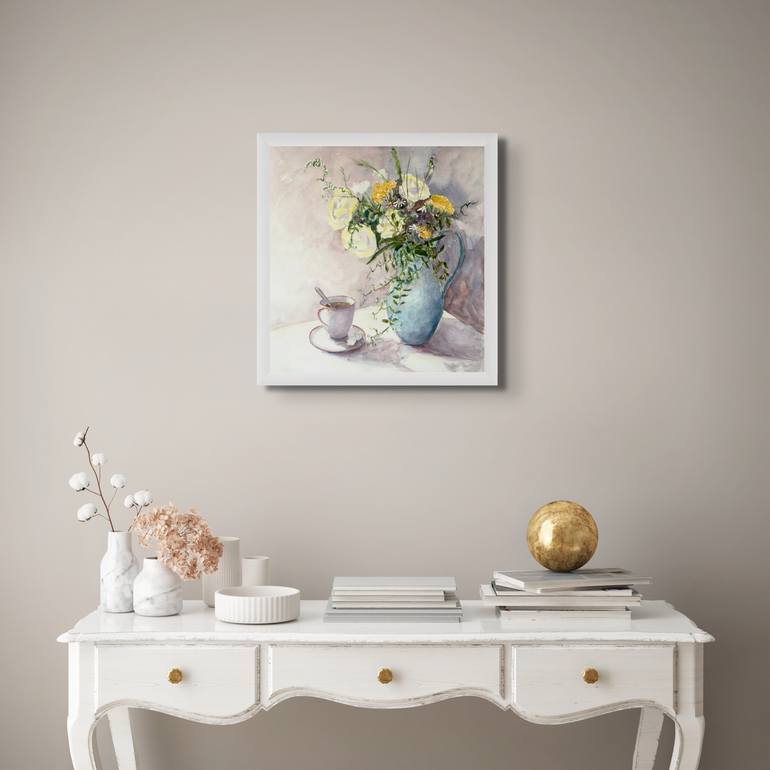 Original Impressionism Still Life Painting by Anna Novick