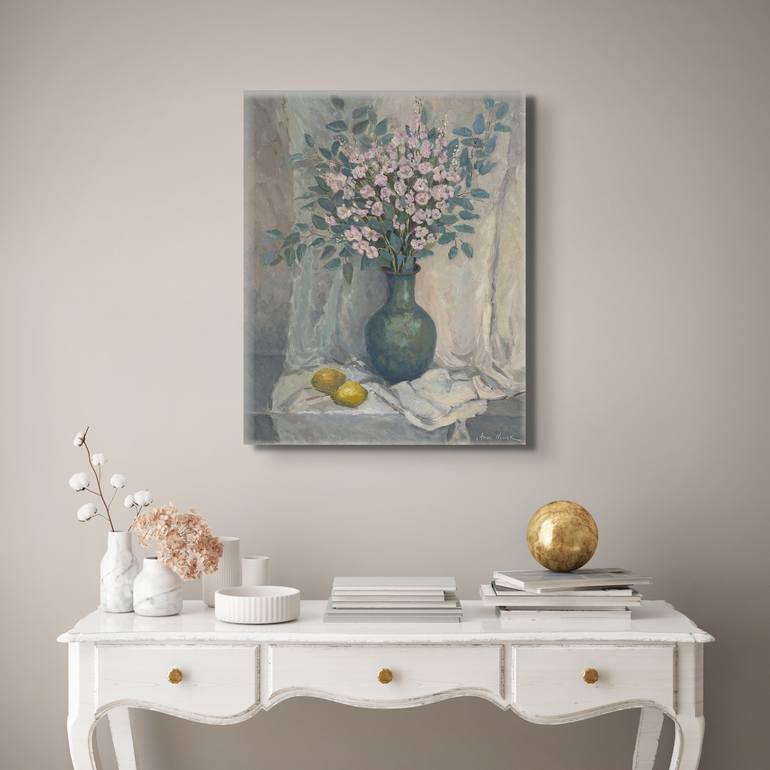 Original Impressionism Still Life Painting by Anna Novick
