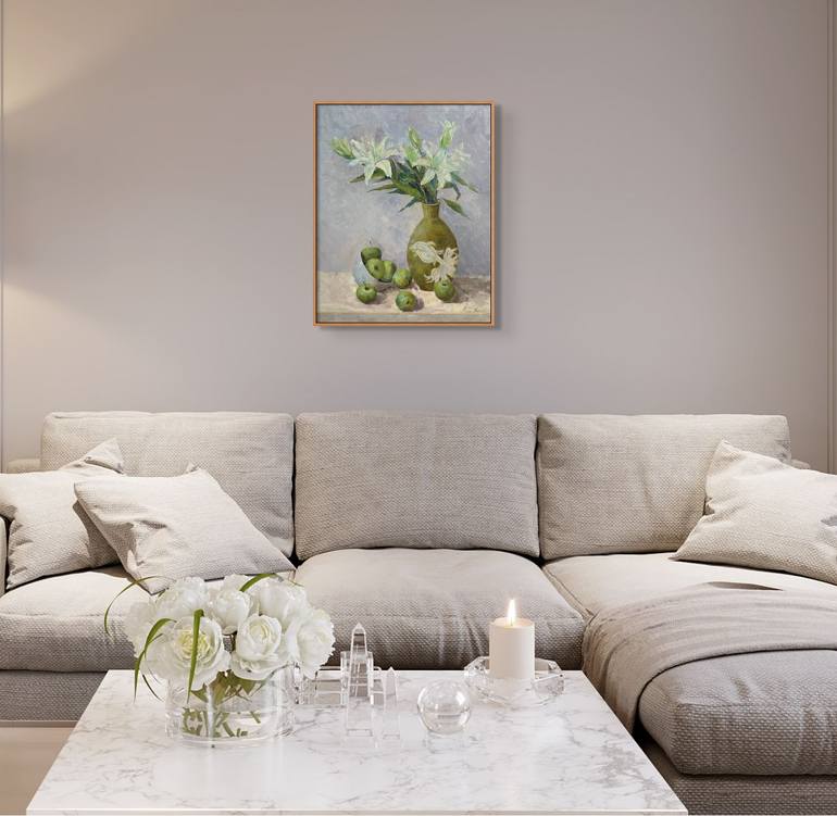 Original Impressionism Still Life Painting by Anna Novick
