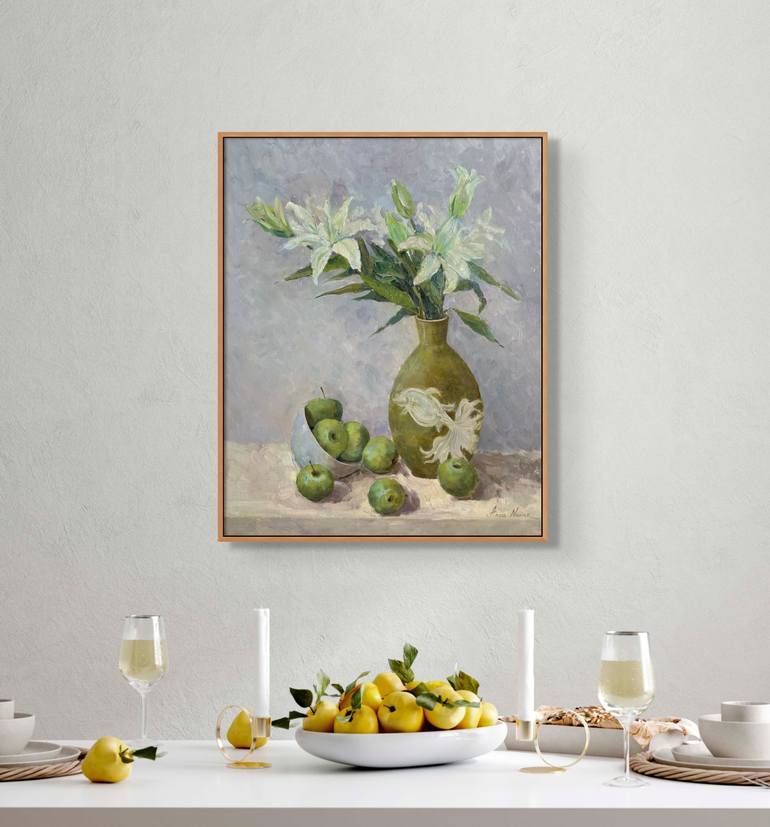 Original Impressionism Still Life Painting by Anna Novick