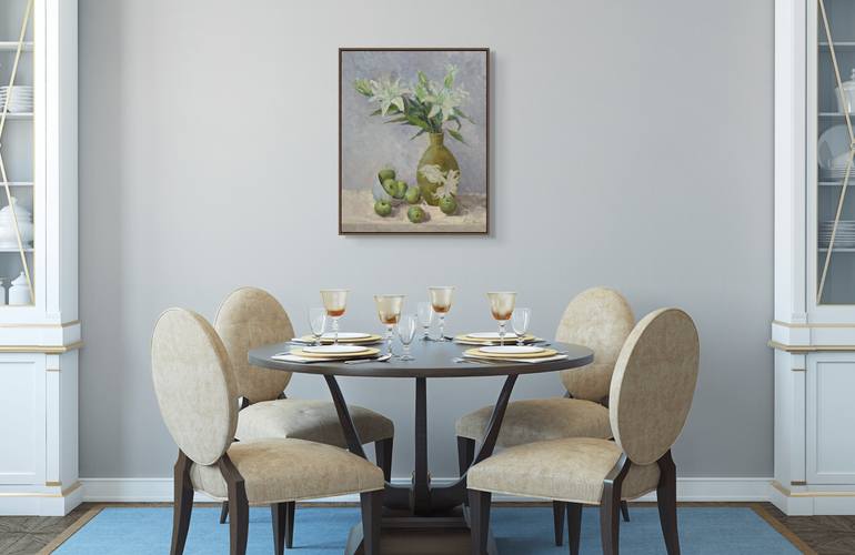 Original Impressionism Still Life Painting by Anna Novick