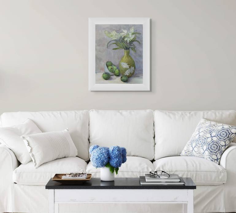 Original Impressionism Still Life Painting by Anna Novick