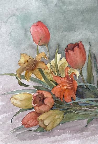 Original Floral Paintings by Anna Novick