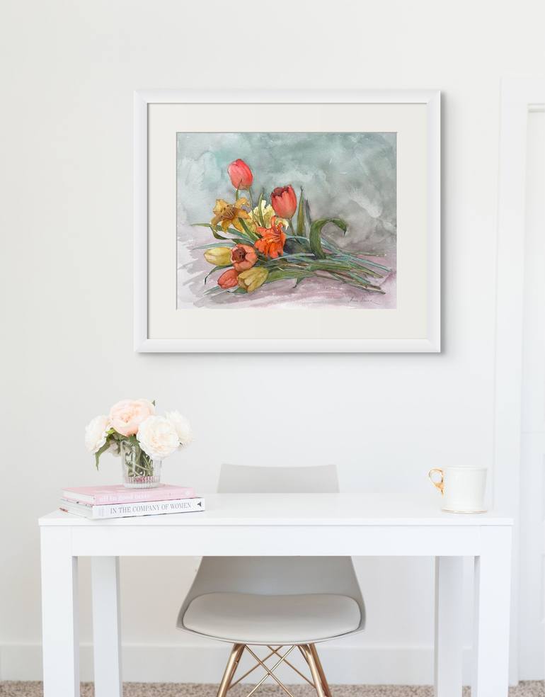 Original Floral Painting by Anna Novick