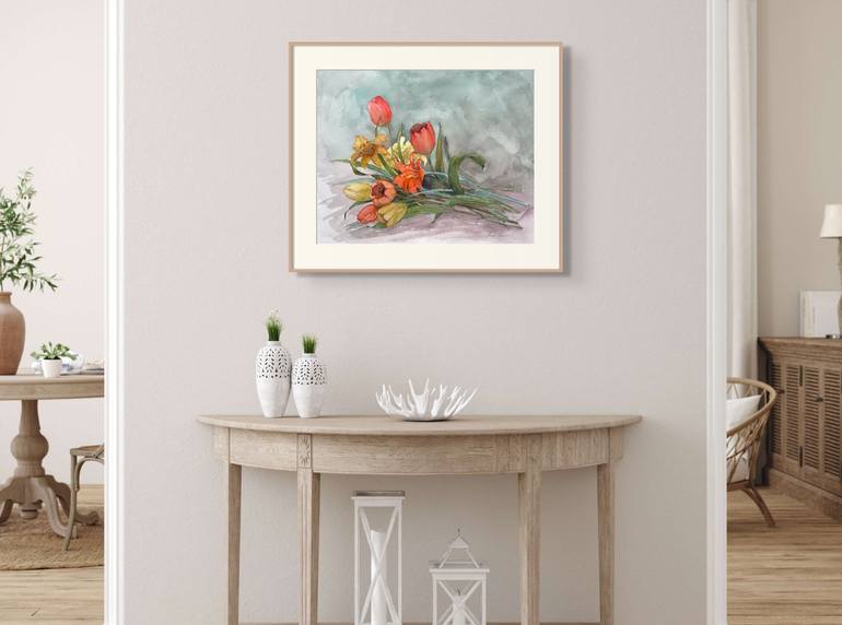 Original Floral Painting by Anna Novick